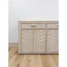 Load image into Gallery viewer, Vintage Coastal Lightwash Blonde Pencil Reed Rattan Sideboard, Buffet, Credenza
