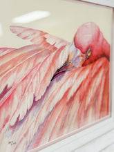Load image into Gallery viewer, Framed Flamingo Art
