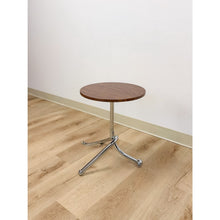 Load image into Gallery viewer, Vintage MCM Style Round Wood Top Chrome Leg End Table Retro Accent Side Table
