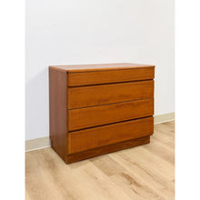 Load image into Gallery viewer, Vintage MCM Danish Modern Teak Four Drawer Chest, Dresser, Bedroom Storage
