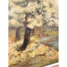 Load image into Gallery viewer, Vintage Oil Painting Landscape Father Son Fishing River Impressionist On Canvas
