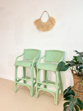 Load image into Gallery viewer, Pair of Green Barstools
