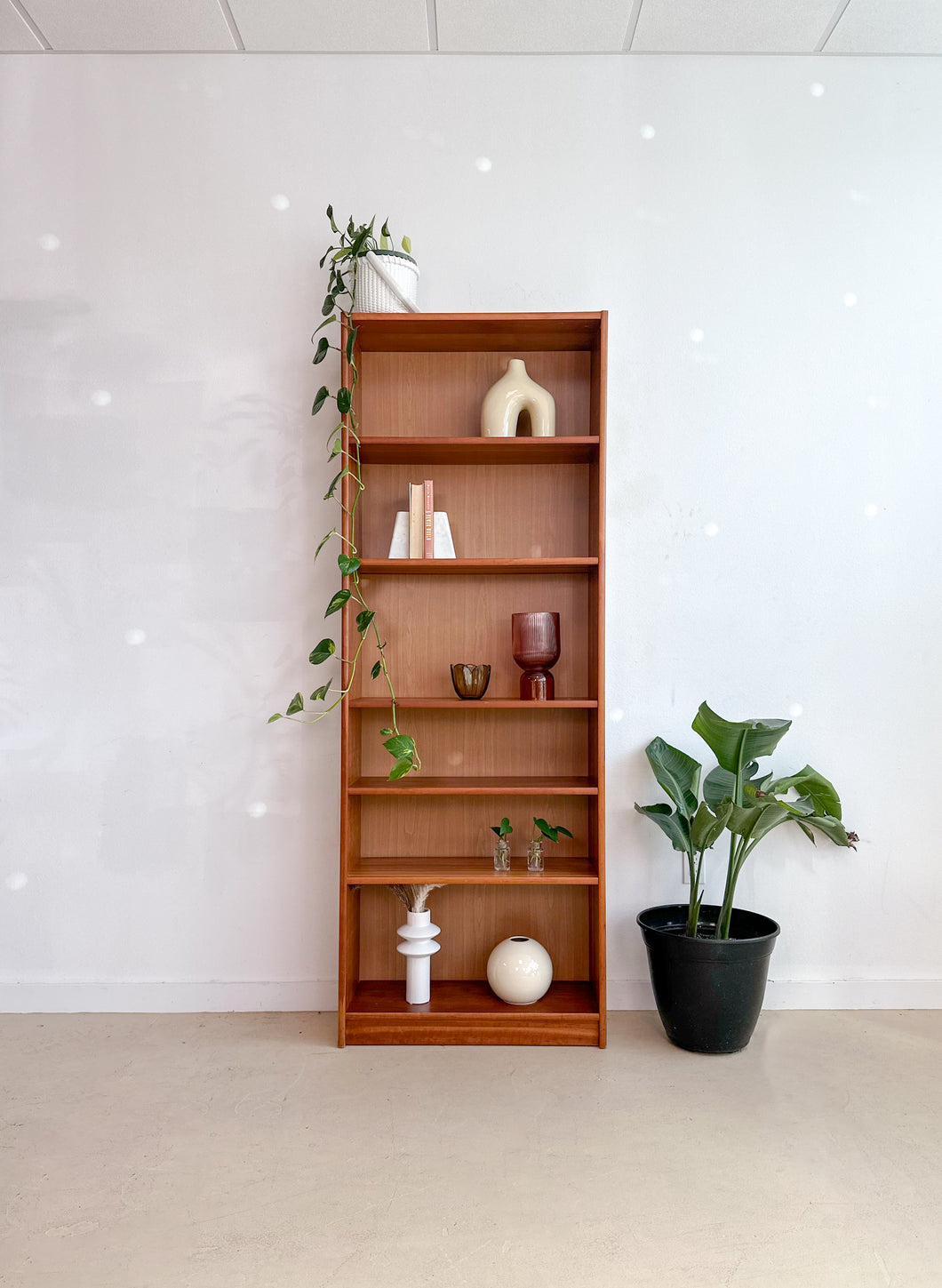 Tall Teak Bookshelf