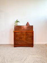 Load image into Gallery viewer, Mahogany Modern Tallboy Dresser
