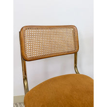 Load image into Gallery viewer, Pair of Cesca Chairs Brass Cane Vintage MCM Coastal Mid-Century Dining Chairs
