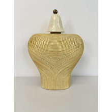 Load image into Gallery viewer, Pencil Reed Tessellated Stone Bust Statue Hollywood Regency Coastal MCM

