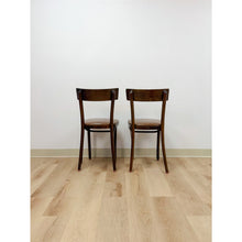 Load image into Gallery viewer, Pair of Vintage MCM Walnut Bentwood Chairs, Curved Wood Accent Seating
