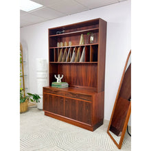 Load image into Gallery viewer, Vintage Danish Rosewood Wall Unit Shelf MCM Storage Display Cabinet Denmark
