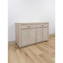 Load image into Gallery viewer, Vintage Coastal Lightwash Blonde Pencil Reed Rattan Sideboard, Buffet, Credenza
