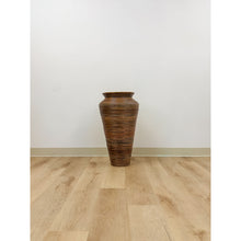 Load image into Gallery viewer, Pencil Reed Rattan Gabriella Crespi Style Tall Vase Vintage Coastal Boho MCM
