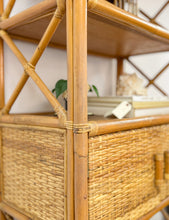 Load image into Gallery viewer, Vintage Rattan Etagere
