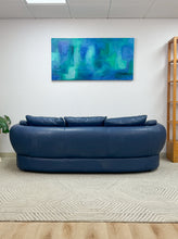Load image into Gallery viewer, Blue Leather Sofa

