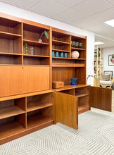 Load image into Gallery viewer, Danish Teak Wall Units with Secretary Desk

