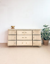 Load image into Gallery viewer, Ribbed Blonde Mid Century Dresser
