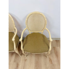 Load image into Gallery viewer, Pair of Vintage Fairfield Cane Back Chairs French Provincial Regency Accent
