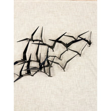 Load image into Gallery viewer, Vintage Iron Flock Bird Wall Sculpture MCM Coastal Large 56" Walling Hanging Art
