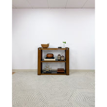 Load image into Gallery viewer, Vintage Smoky Glass 3 Tier Shelf Chrome MCM Display Shelving Unit Mid Century
