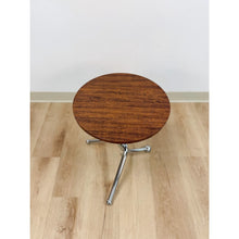 Load image into Gallery viewer, Vintage MCM Style Round Wood Top Chrome Leg End Table Retro Accent Side Table

