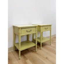 Load image into Gallery viewer, Rare Henry Link Bali Hai Green Faux Bamboo Pair of Nightstands Hollywood Regency
