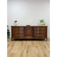 Load image into Gallery viewer, Ornate Thomasville French Provincial 9 Drawer Dresser With Metal Pulls Vintage
