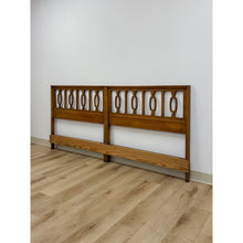 Load image into Gallery viewer, Vintage MCM Drexel Meridian King Headboard Collectible Walnut Bed Made from Twin
