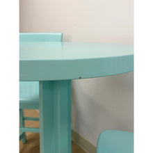 Load image into Gallery viewer, Vintage Bistro Set Turquoise Blue Counter Height Table Two Chairs Outdoor/Indoor
