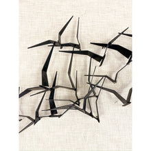 Load image into Gallery viewer, Vintage Iron Flock Bird Wall Sculpture MCM Coastal Large 56" Walling Hanging Art

