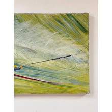 Load image into Gallery viewer, Vintage Oil Painting Kayaker Expressionist Canvas Gestural J. Zuill Signed
