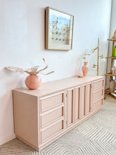 Load image into Gallery viewer, Pink 9 Drawer Mid Century Dresser
