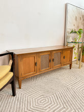 Load image into Gallery viewer, Mid Century Low Cane Credenza
