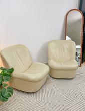 Load image into Gallery viewer, Pair of Postmodern Leather Swivel Gliders
