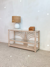 Load image into Gallery viewer, Ribbed Rattan Entry Table
