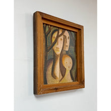 Load image into Gallery viewer, Brutalist Figurative Oil Painting Signed Simon 1970 Postmodern Figures Art
