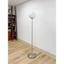 Load image into Gallery viewer, Chrome Lollipop Table Lamp Vintage MCM White Tinted Top Space Age Lighting
