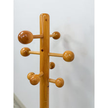 Load image into Gallery viewer, Vintage Atomic Coat Hat Rack Glossy Pine MCM Entryway Stand Mid Century Modern

