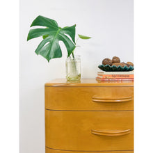 Load image into Gallery viewer, Heywood Wakefield MCM Tallboy 5-Drawer Dresser Pre-WWII Vintage 32" Wide

