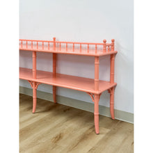 Load image into Gallery viewer, Vintage Console Table Thomasville Allegro Pink Faux Bamboo Hollywood Regency
