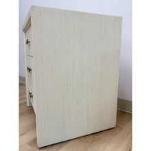 Load image into Gallery viewer, Pair of Mitchell Gold &amp; Bob Williams White Nightstands, Red Drawers Brass Pulls

