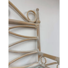 Load image into Gallery viewer, Vintage Etagere Henry Link Rattan Whitewash Three-Tier Glass Shelves Coastal
