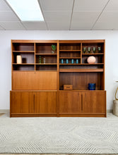 Load image into Gallery viewer, Danish Teak Wall Units with Secretary Desk
