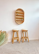 Load image into Gallery viewer, Pair of Rattan Swivel Barstools
