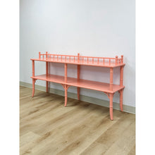 Load image into Gallery viewer, Vintage Console Table Thomasville Allegro Pink Faux Bamboo Hollywood Regency
