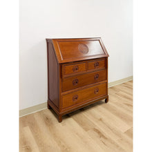 Load image into Gallery viewer, Rare Oriental Rosewood Secretary Writing Desk Fold Out Sheraton Hotel Provenance
