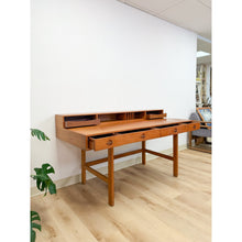 Load image into Gallery viewer, Peter Lovig Nielsen MCM Desk Folding Top Shelving Rare Danish Modern Office Desk
