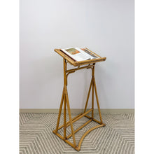 Load image into Gallery viewer, Vintage Rattan Wicker Easel Podium Art Stand Coastal Boho Hollywood Regency
