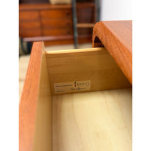 Load image into Gallery viewer, Teak Mid-Century Danish Dresser Torring Mobelfabrik Three Drawer Soft Close
