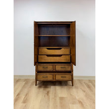 Load image into Gallery viewer, Vintage Thomasville Pauletti Faux Bamboo Woven Armoire, Collectible Storage
