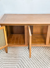 Load image into Gallery viewer, Mid Century Low Cane Credenza
