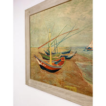 Load image into Gallery viewer, Van Gogh Wood Transfer Print, Coastal Greywashed Wood Frame Wall Art
