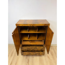 Load image into Gallery viewer, Vintage John Stuart MCM Burlwood Tallboy Armoire, Drawers and Doors, Collectable
